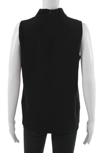 Zara Woman Women Black Mock Neck Sleeveless Tank Basic Polyester Size S
