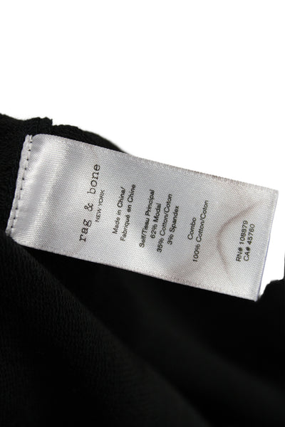 Rag & Bone Womens Basic Sleeveless Tank Black Scoop Neck Modal Size L