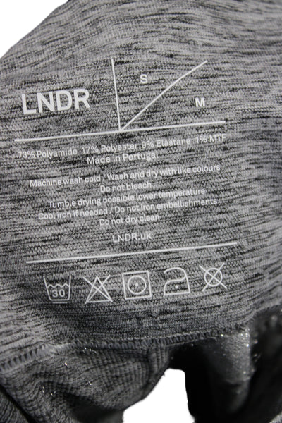 LNDR Womens Ankle Leggings Gray Flecked Athleisure Size S