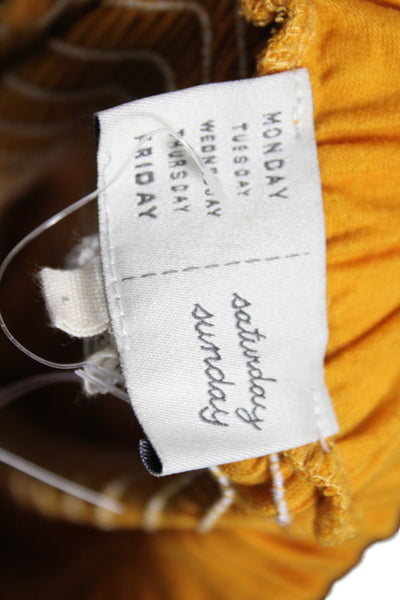 Saturday Sunday Anthropologie Womens Mini Skort Yellow Size L
