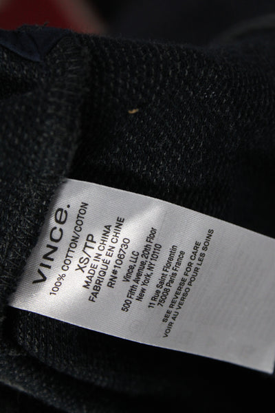 Vince Mens Polo Gray Striped Cotton Long Sleeve Collared Size XS