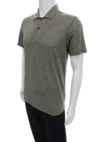 Theory Mens Polo Collared Short Sleeve Green 50% Cotton Size S