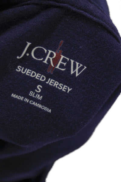 J Crew Men's Basic Henley T-Shirt Blue 100% Cotton Short Sleeve Size S