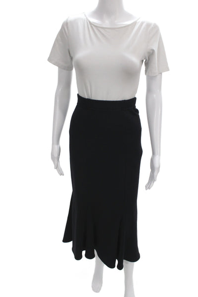 St. John Collection Women Black Knit Long Trumpet Skirt Size 10