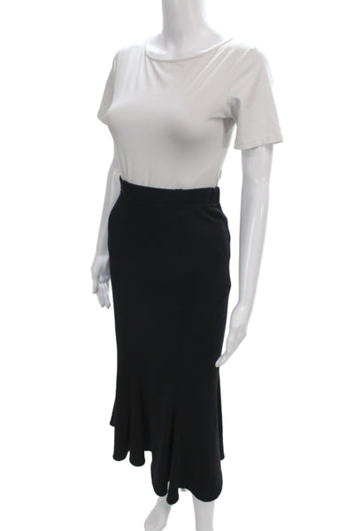 St. John Collection Women Black Knit Long Trumpet Skirt Size 10