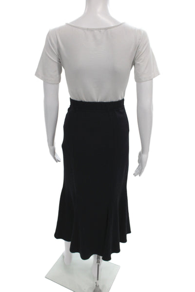 St. John Collection Women Black Knit Long Trumpet Skirt Size 10