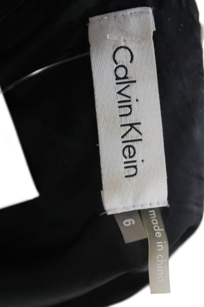 Calvin Klein Women Fit and Flare Black Knee Length Sleeveless Dress Size 6