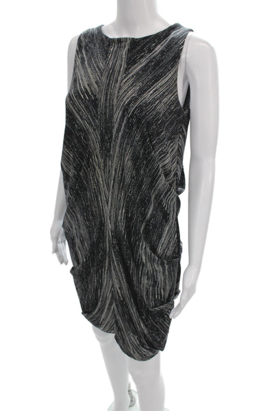 Vivienne Tam Women Tank Dress Black Striped Knee Length Size XS