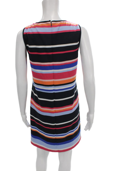 Maggy London Women Shift Dress Black Sleeveless Knee Length Round Neck Size 10