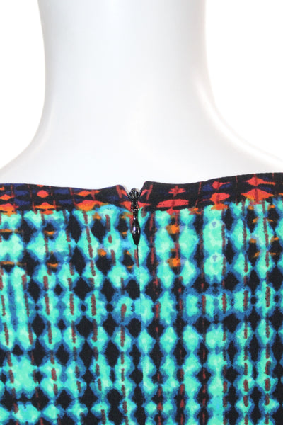 Laundry by Shelli Segal Women Sheath Dress Multicolor Geo Short Sleeve Size 8