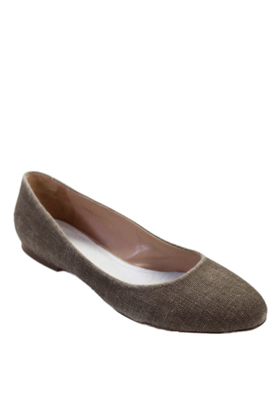 Maison Martin Margiela Womens Knit Ballet Flats Brown Size 11