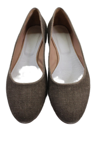 Maison Martin Margiela Womens Knit Ballet Flats Brown Size 11