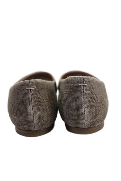 Maison Martin Margiela Womens Knit Ballet Flats Brown Size 11