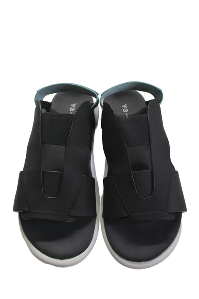 Adidas Womens Y-3 Qasa Elle Elastic Strap Sandals Black Teal size 10