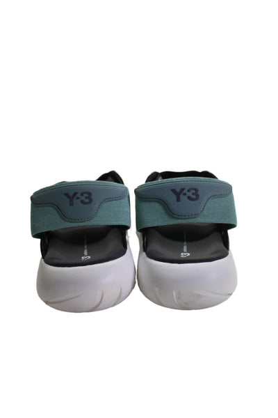 Adidas Womens Y-3 Qasa Elle Elastic Strap Sandals Black Teal size 10