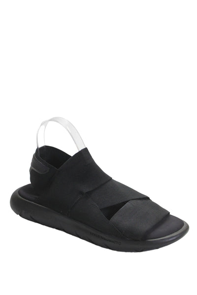 Adidas Unisex Leather Slip On Elastic Strap Slides Black Size 10
