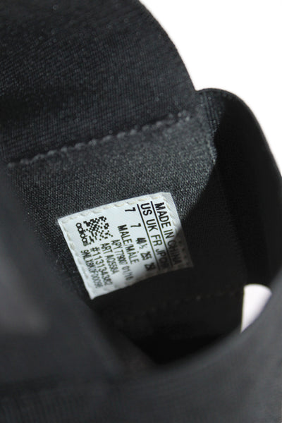 Adidas Unisex Leather Slip On Elastic Strap Slides Black Size 10