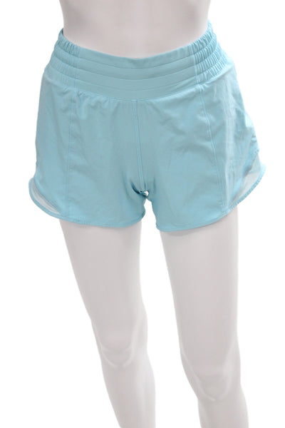 Lululemon Womens Athletic Shorts Blue Drawstring Polyester Size 2