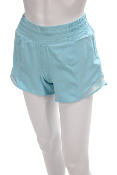 Lululemon Womens Athletic Shorts Blue Drawstring Polyester Size 2