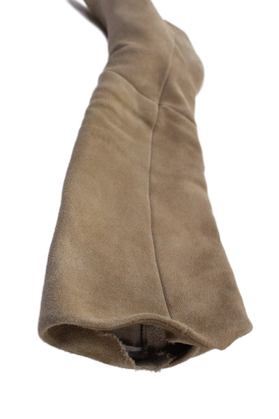 Splendid Womens Leather Suede Knee High Block Heel Boots Brown Size 9