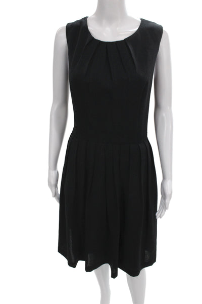 Ellen Tracy Women Fit & Flare Dress Black Sleeveless Round Neck Size 14