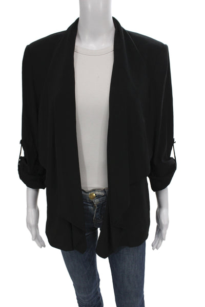 Calvin Klein Womens Kimono Blazer Black Long Sleeve Size XL