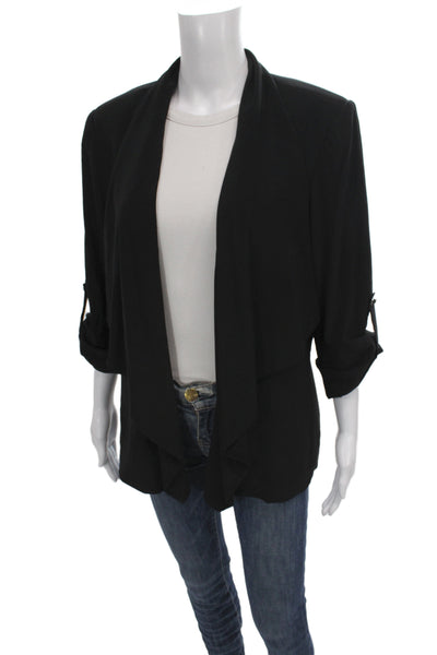 Calvin Klein Womens Kimono Blazer Black Long Sleeve Size XL