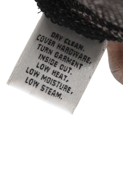 St. John Womens Cardigan Brown Knit Cowl Neck Long Sleeve Geometric Size S