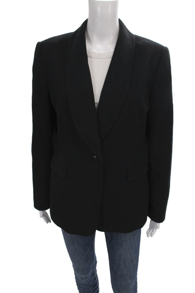 Alex Marie Women Basic Jacket Black Polyester Button Long Sleeve Size 12