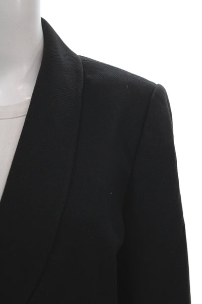 Alex Marie Women Basic Jacket Black Polyester Button Long Sleeve Size 12