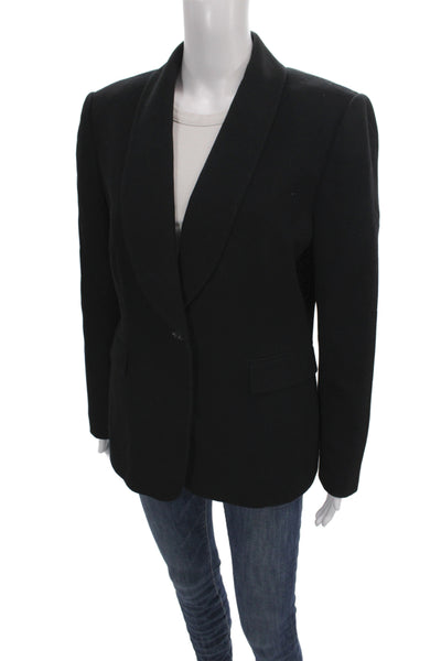 Alex Marie Women Basic Jacket Black Polyester Button Long Sleeve Size 12
