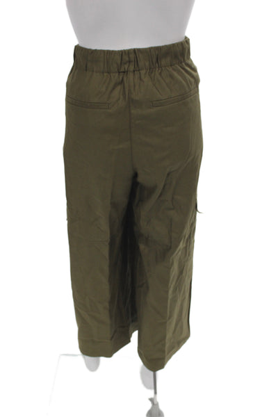 Banana Republic Womens Cargo Pants Green Drawstring Cotton Size M