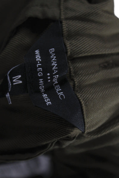Banana Republic Womens Cargo Pants Green Drawstring Cotton Size M