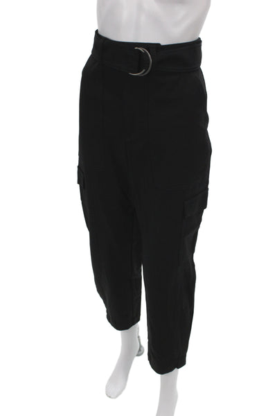 Banana Republic Womens Cargo Pants Black Buckle Size 8