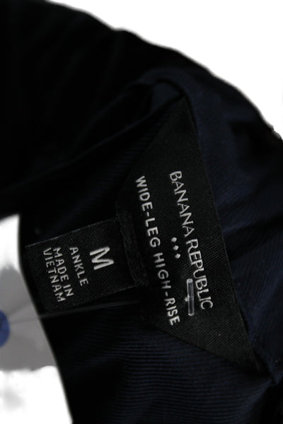 Banana Republic Women Ankle Cargo Pants Blue Drawstring Size M