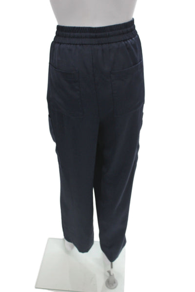 Skies Are Blue Women Jogger Pants Blue Drawstring 100% Polyester Size L