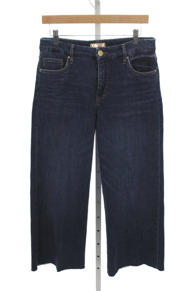 KUT from the Kloth Women Cropped Blue Mid Rise Jeans Cotton 26 Inseam Size 6