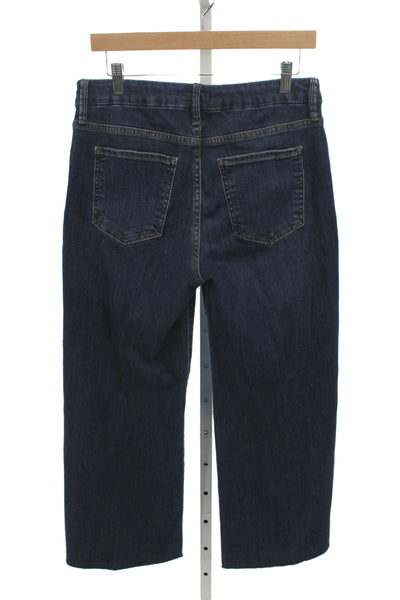 KUT from the Kloth Women Cropped Blue Mid Rise Jeans Cotton 26 Inseam Size 6