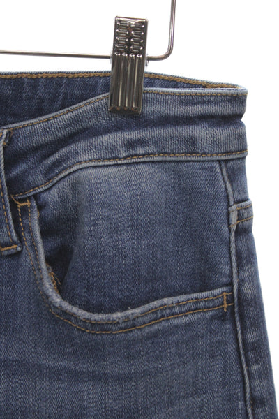 Vervet Women Wide Leg Jeans Blue Mid Rise Button Cotton Casual Size 28