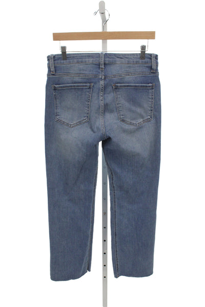 KUT from the Kloth Women Straight Jeans Blue Cotton Mid Rise Size 26