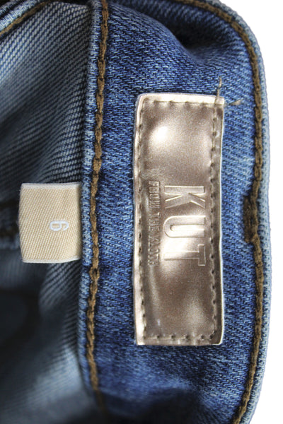 KUT from the Kloth Women Straight Jeans Blue Cotton Mid Rise Size 26