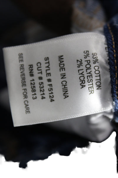 Flying Monkey Womens Cropped Blue Mid Rise Cotton Jeans Size 28
