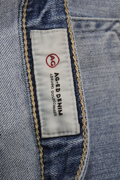 AG Adriano Goldschmied Womens Cropped Blue Jeans Mid Rise Button Size 29