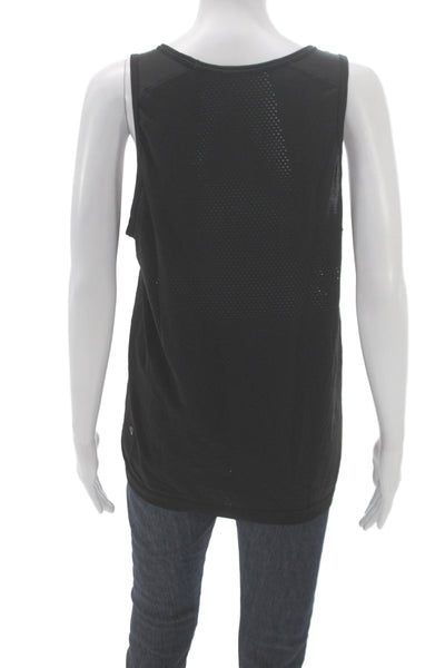 Lululemon Women Black Sleeveless Scoop Neck Basic Tank Polyester Size S