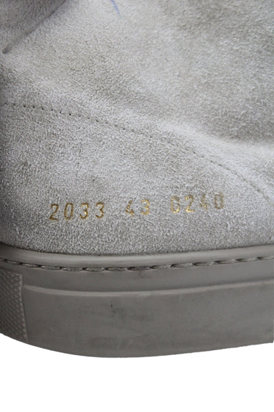Common Projects Mens Suede Lace-Up Tied High Top Sneakers Beige Size 11