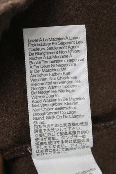Madewell Womens Overcoat Brown Button Long Sleeve Recycled Polyester Size S