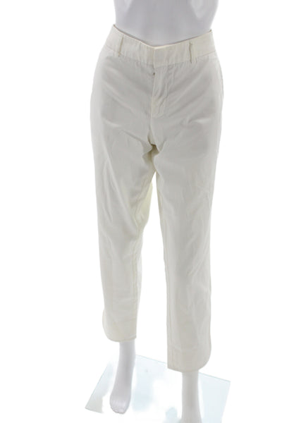 Vince Women Chino Pants White 98% Cotton Size 12