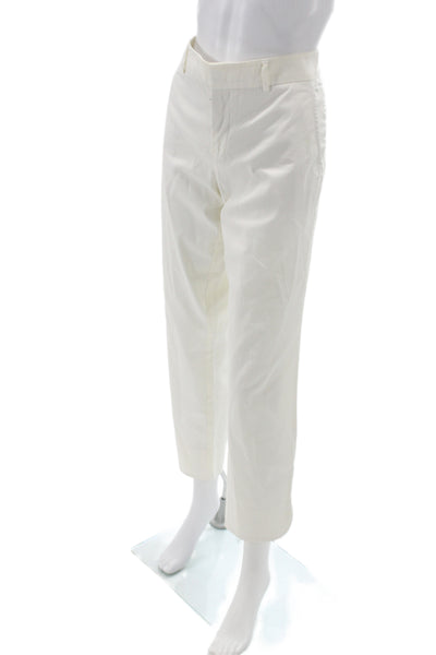 Vince Women Chino Pants White 98% Cotton Size 12