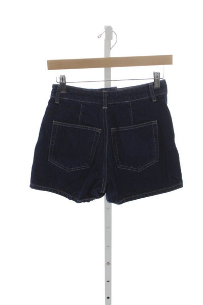 Zara Women Wrap Denim Shorts Blue Button Size XS