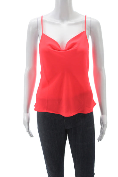Banana Republic Women Red Cowl Neck Camisole Sleeveless Solid Polyester Size XS